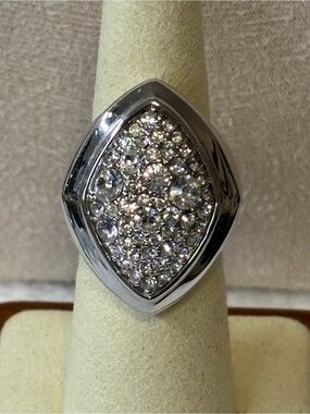 ELLE Sterling Silver Crystal & Ruby Ring